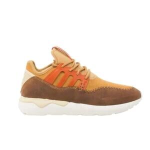 Adidas RARE Tubular Moccasin Runner Mesa Leather Trainers Sneakers Orange 9.5
